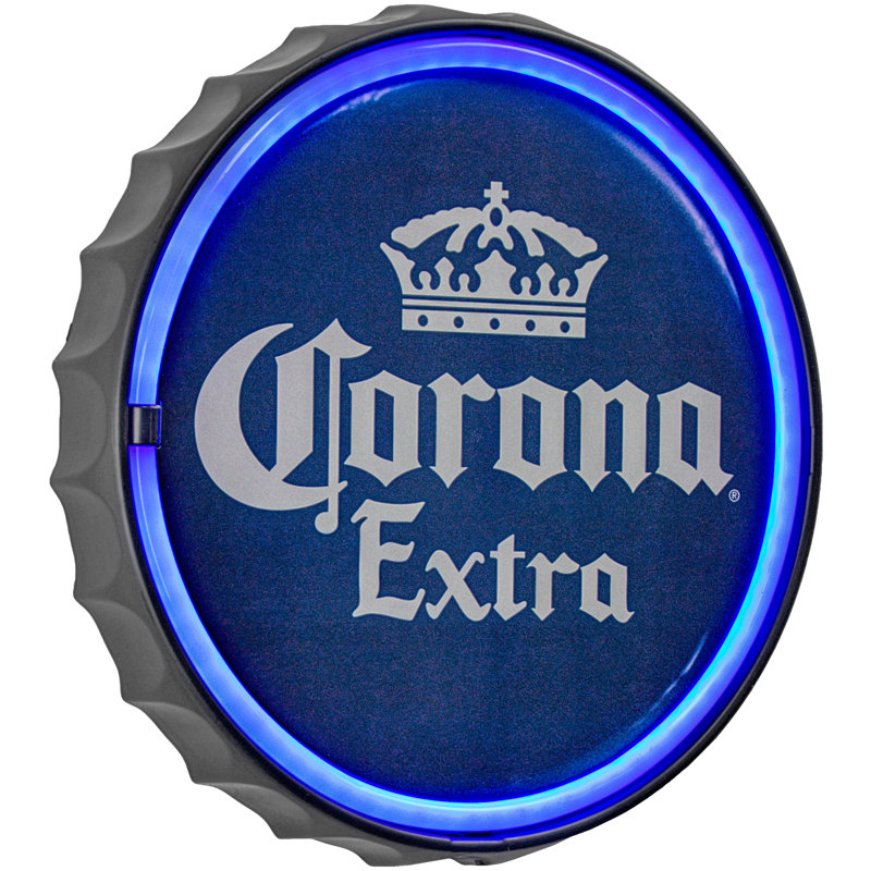 Trinx Corona Extra Beer LED Neon Light Sign Wall Decor - 12" x 12" x 1.5"