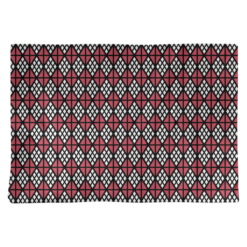 Napperon en coton 18 po Classic Diamonds, Rouge