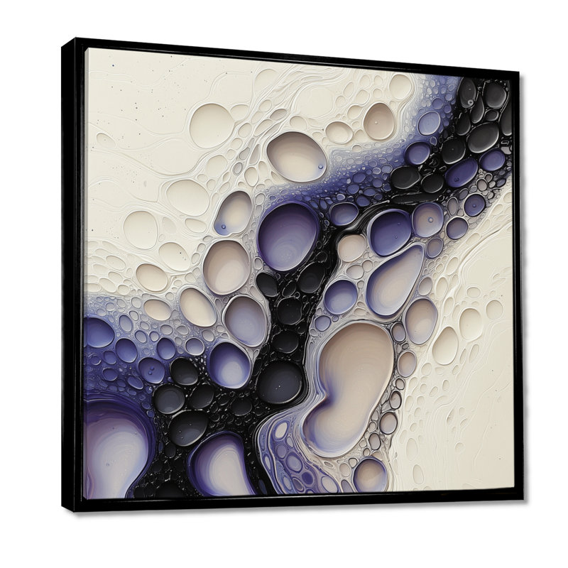 Omni Rhythmic Driauge Of Lavender, Impression encadrée flottante, Noir, noir, noir, noir, H 16 po x l 16 po