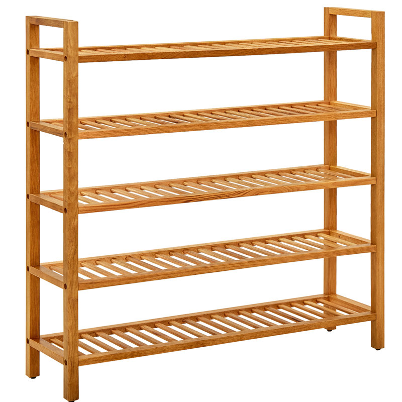 Shoe Rack Shoe Storage Organizer Shoe Shelf for Closet Solid Oak Wood