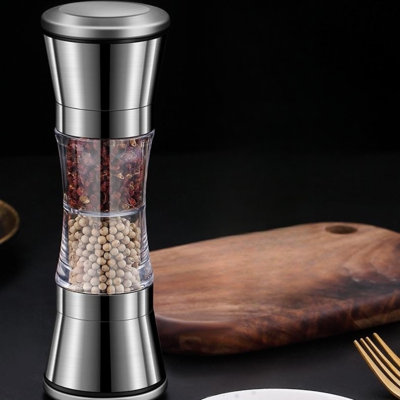 Salt And Pepper Grinder Set, Stainless Steel Mills With Adjustable Coarse, Pepper Shaker Spice Grinder -  SC0GO, Y-P10149