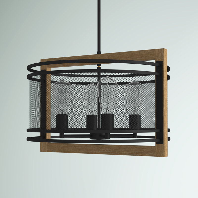 Lustre tambour à 4 lumières Shelton