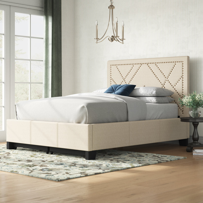 Addington Nailhead-Patterned Platform Storage Bed, Full