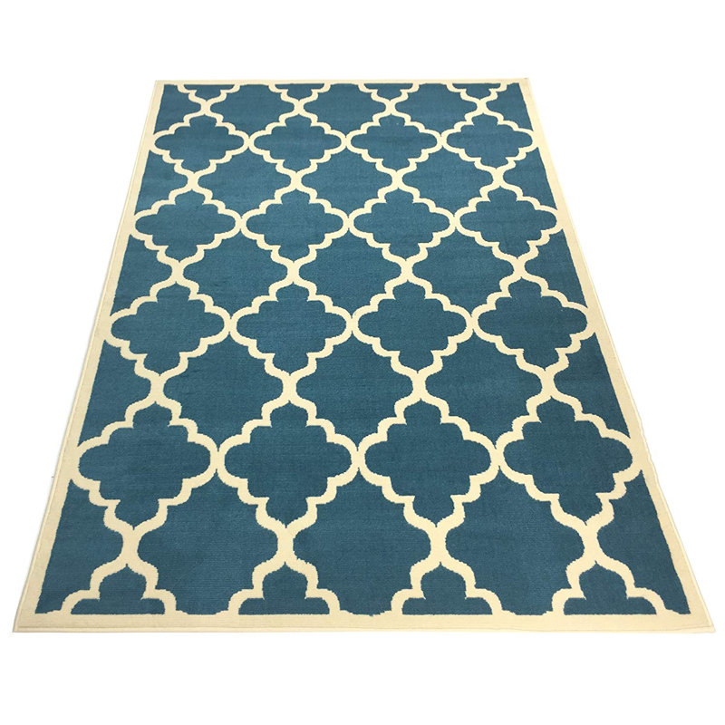 Tapis marocains à treillis marocain, Rectangle 4 pi 11 po x 6 pi 11 po