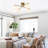 4-Light Glass Bubble Semi Flush Mount