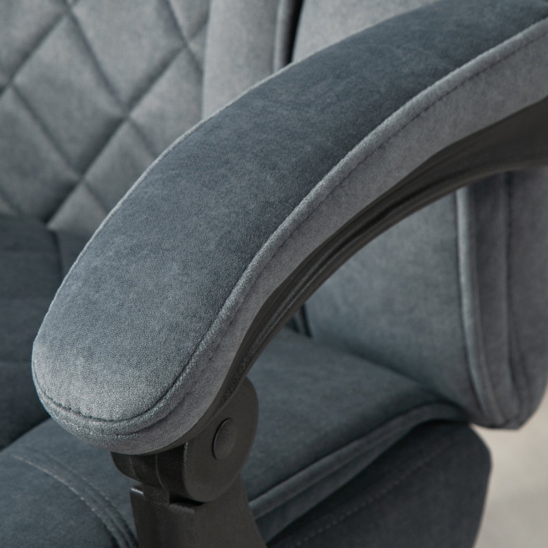 Velvet Office Chair, Gray