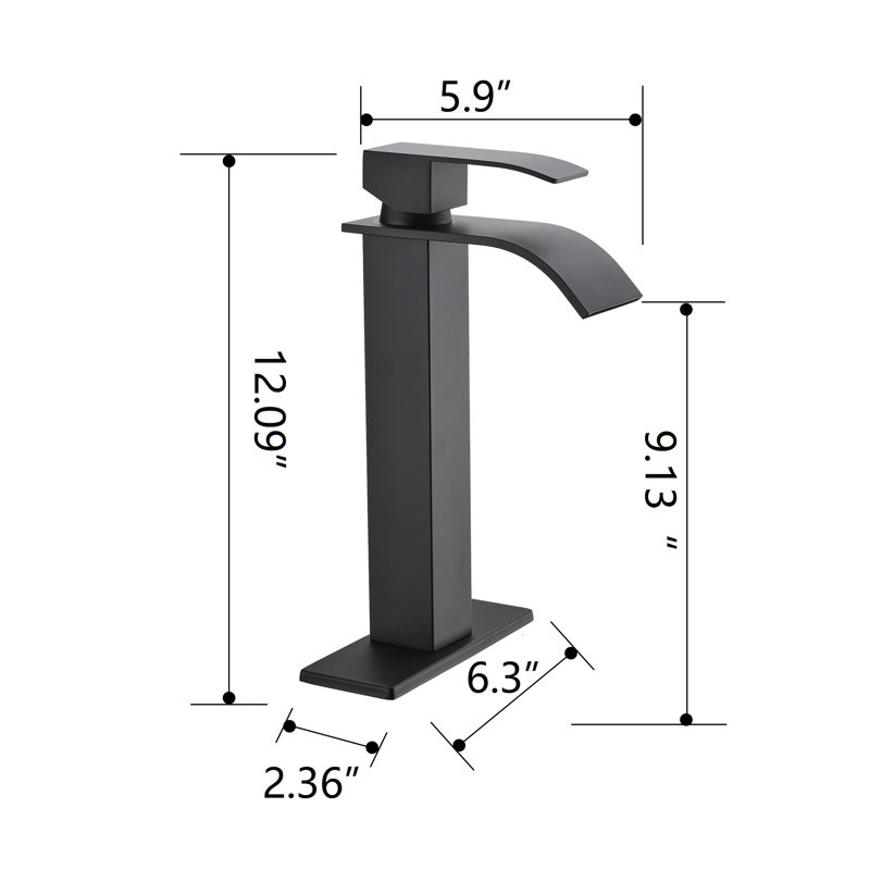 Vessel Sink Faucet Single-handle Bathroom Faucet, Matte Black