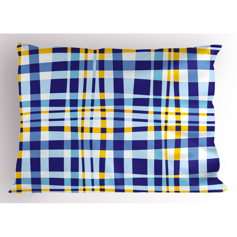 Retro Polyester Plaid Sham Set, Twin