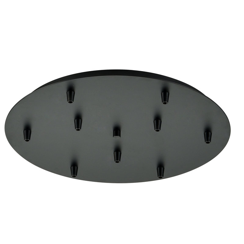 Pavillon multi-port 9 lumières Bernardston, Noir mat