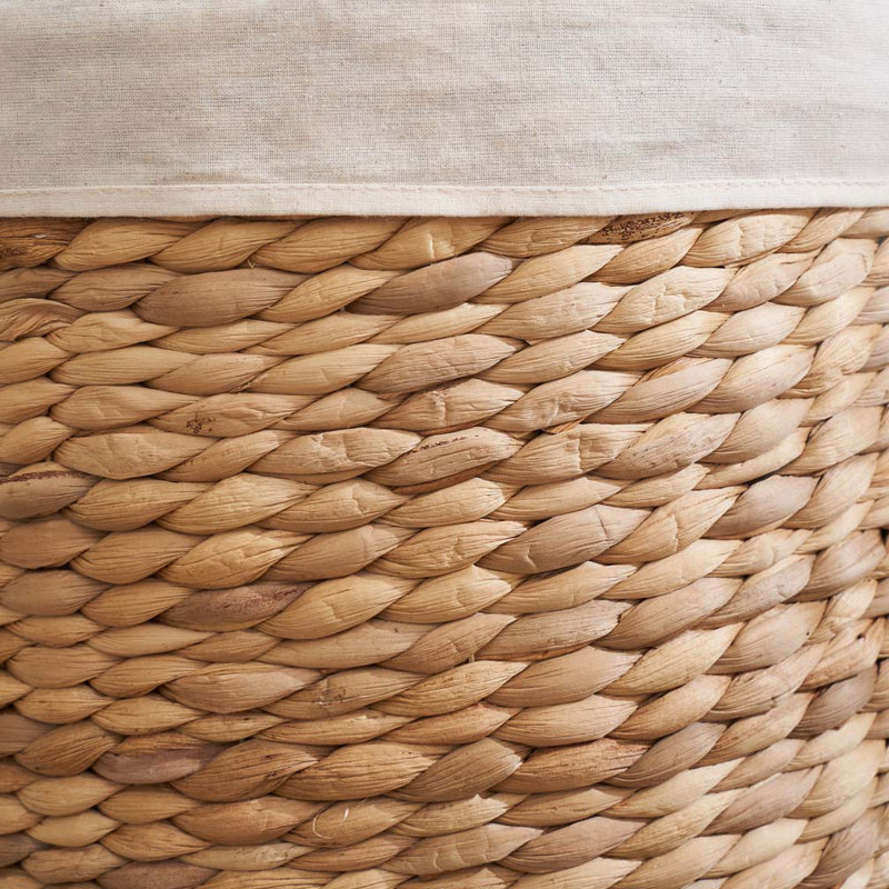 PE Rattan Wicker Round Laundry Hamper with Lid