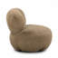Fauteuil d'appoint en peau de mouton végane de qualité contractuelle, couleur taupe gaufrée