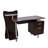 Techni Mobili Stylish Computer Desk With Storage, Chocolate