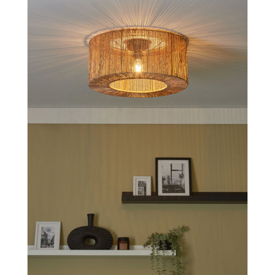 Ayuna Wicker Flush Mount