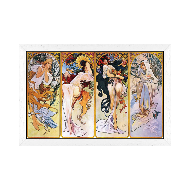 1 Piece Wall Art on Canvas, 45.72 cm H x 66.04 cm W x 3.175 cm D, White Framed