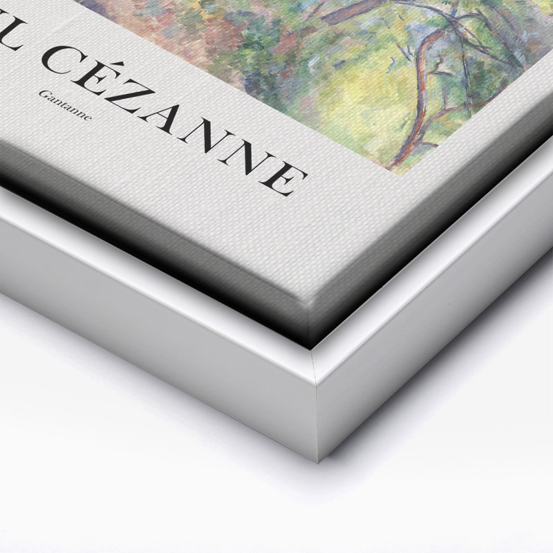 Paul Cezanne - Sous-Bois, Canvas, 24"H x 32"W, White Framed