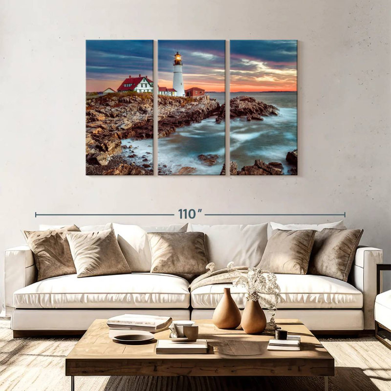 Aletra Cape Elizabeth Stormy Sunrise PDX, 48" H x 74" W