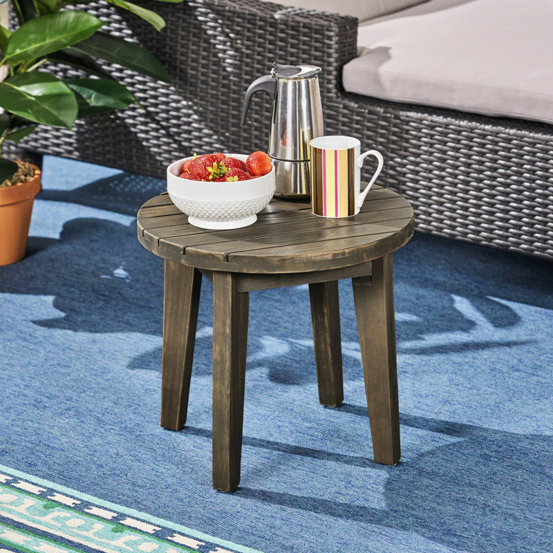 Table d'appoint 16 po Rustic, Gris