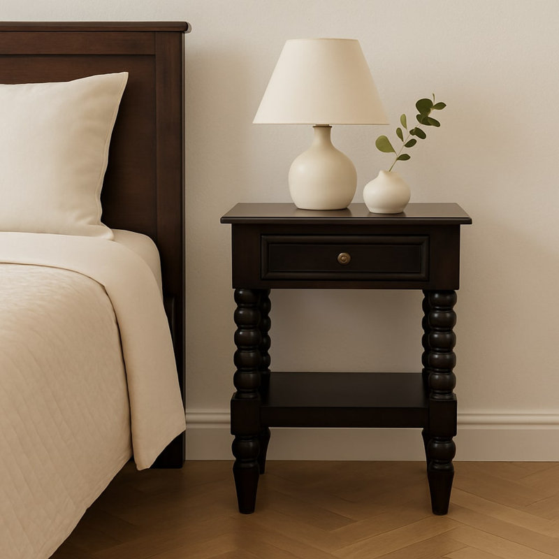 Eryx 45cm W Solid Wood Bedside Table