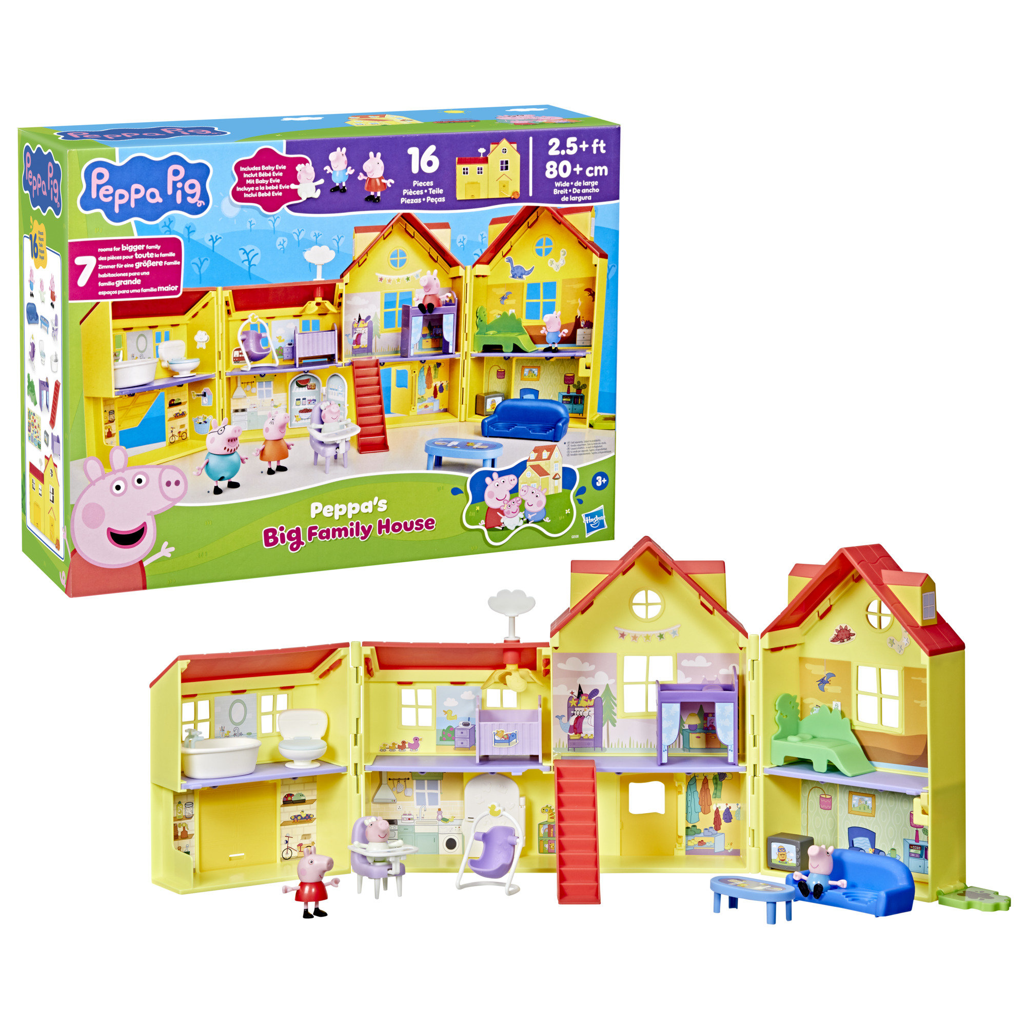 Hasbro Peppa Pig Peppa's Big Family House Playset & Reviews - Wayfair ...