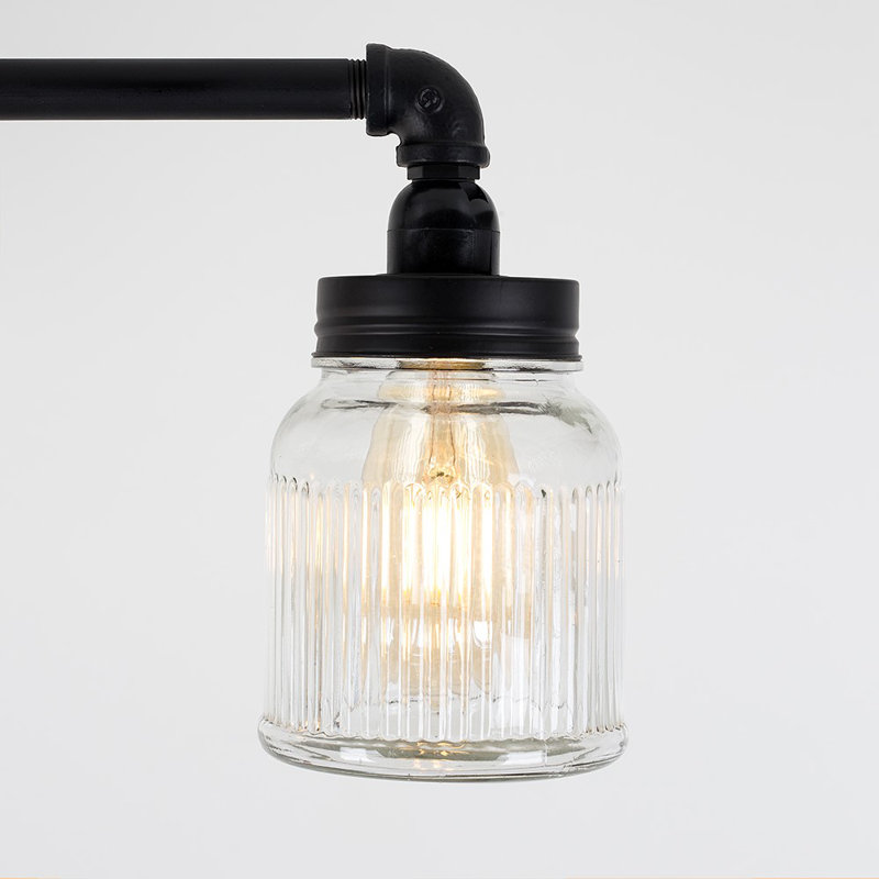 Hanley Glass Semi Flush Mount, Yes