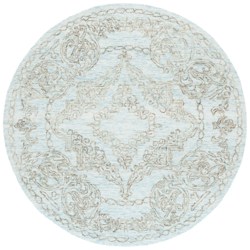 Metro Hand Tufted Wool Pile Oriental Rug, Round 6'