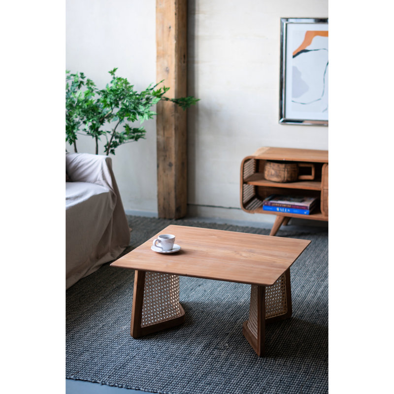 Table basse en bois massif 27,6 x 27,6 x 13,8 po