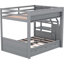 Lit superposé double avec rangement gris, escalier et 3 unités convertibles-1439206761