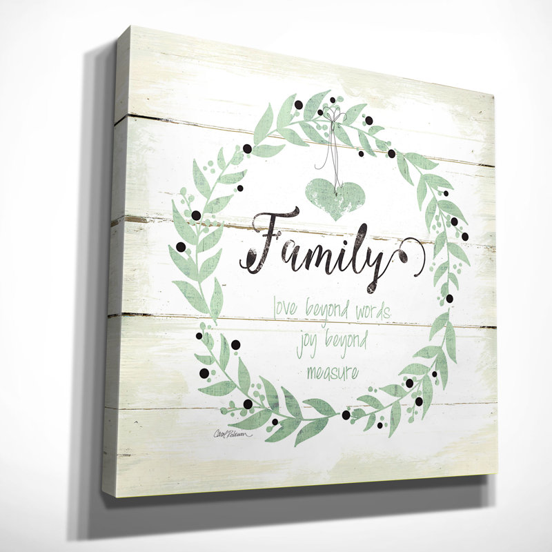«Family Love Joy» par Carol Robinson, reproduction d'art graphique sur toile, H 32 po x l 32 po x P 1,5 po