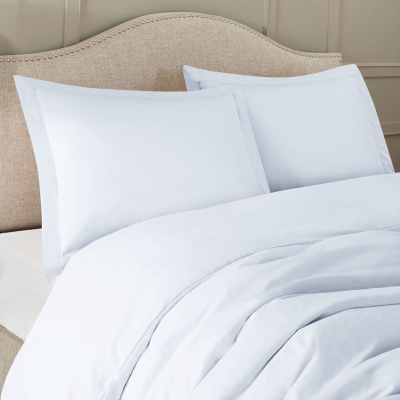  Ensemble de housse de couette ultra-doux, Bleu givré, Housse de couette grand + 2 taies décoratives