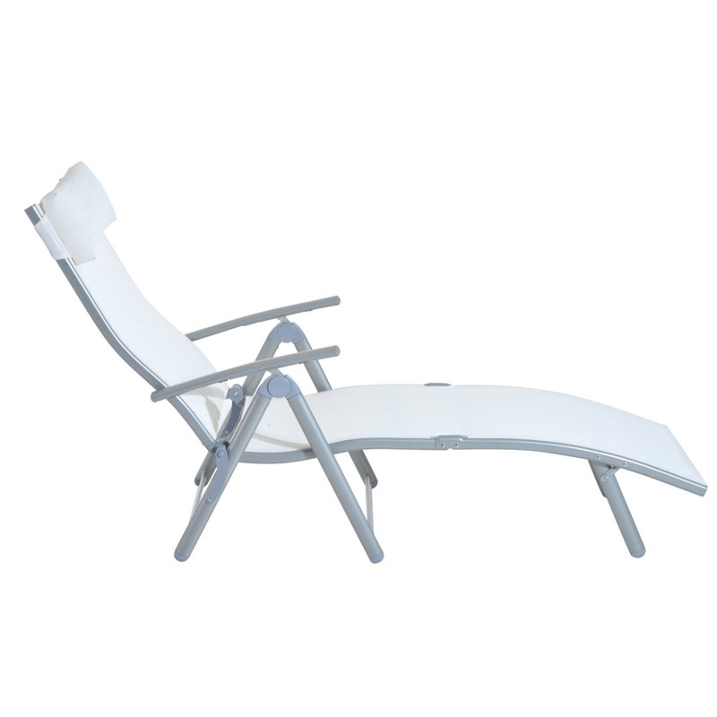 Lily Pond 137cm Long Reclining Single Chaise, Cream