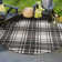Tatasha Plaid Power Loom Polypropylene Plastic Indoor/Outdoor Area Rug in Black/White