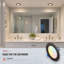 Luminaire encastré mince à DEL Core de 4 po avec boîte de jonction, plafonnier sans boîtier, 5 CCT 2700K-5000K sélectionnable, 810 lm 9 W, IRC 90+, intensité variable, étanche à l'air (norme IC), résistant à l'humidité, finition bronze huilé-122914397
