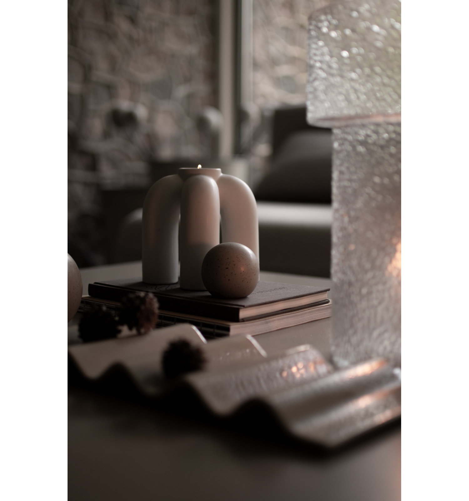 Rope Candle Accessories, White