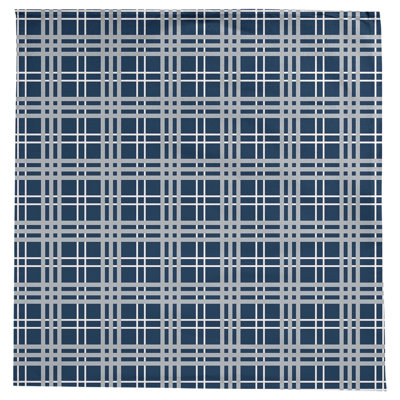 Plaid Cotton Blend Square Tablecloth