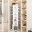 Étagère à chaussures rotative 7, armoire moderne, convient à 28 paires, support blanc American Design