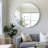 Metal Framed Round Bathrrom Mirror-1368035065