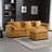Oversized Sectional Sofa Cloud Couch for Living Room, Modern Chenille L Shaped Couch, Comfy Modular Sofa Sleeper with Moveable Ottoman & Memory Foam-2134163866
