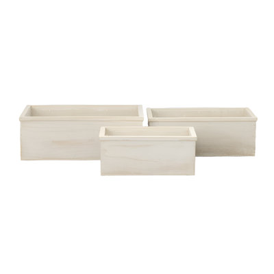 Ensemble de pots à fleurs en bois