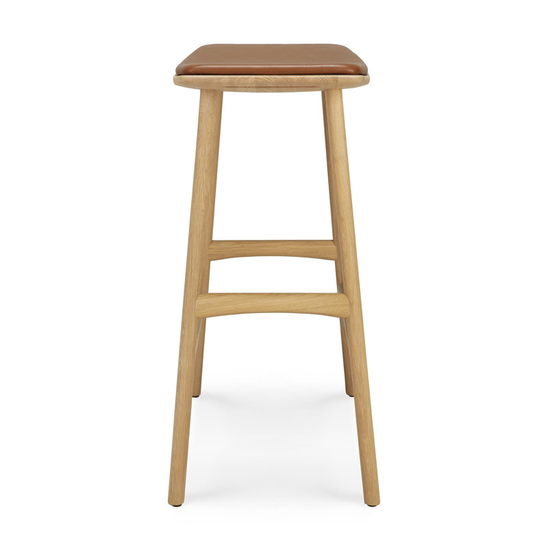 Osso 26.8" Counter Stool, Black, Varnished Black