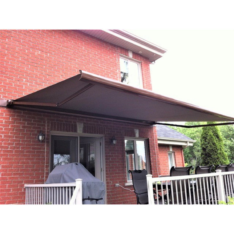 Multiple Awnings 9'' Fabric Cover Retractable Patio Awning, Right, 9" H x 180" W x 122" D, Avena