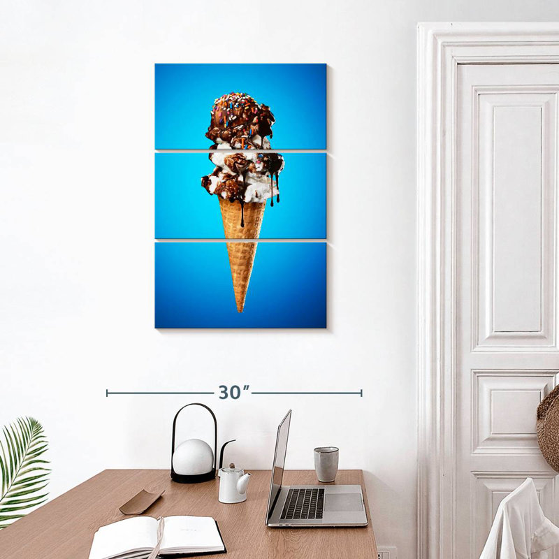 Yarlin Triple Scoop Ice Cream, 32" H x 20" W