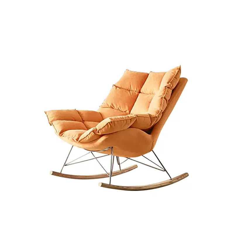 Chaise berçante moderne et décontractée à usage domestique, Orange