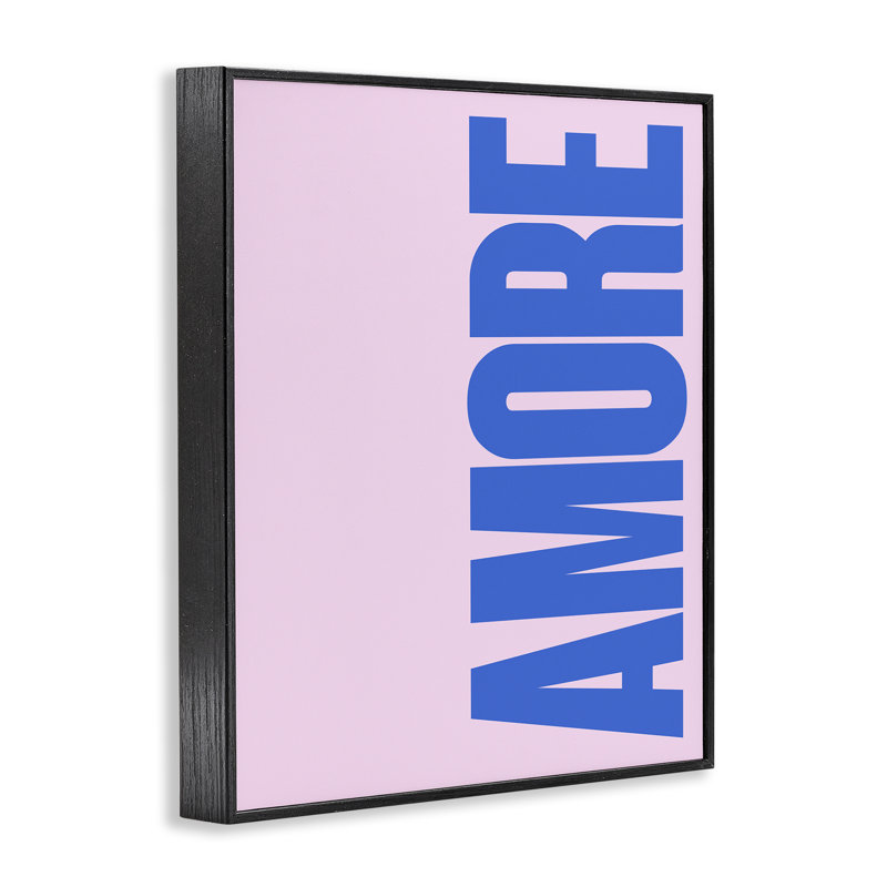  Art giclée bleu et rose par House of Lulu, H 20 po x l 16 po, Giclée encadrée noir minuit
