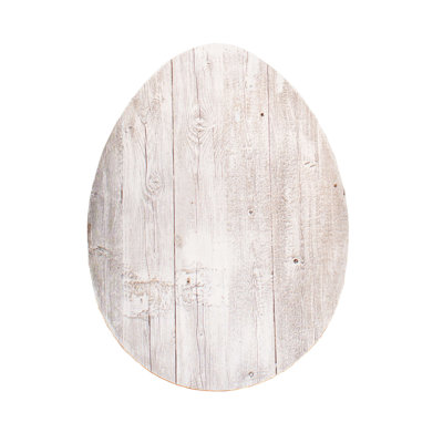 Grand œuf de ferme 12 po en bois turquoise