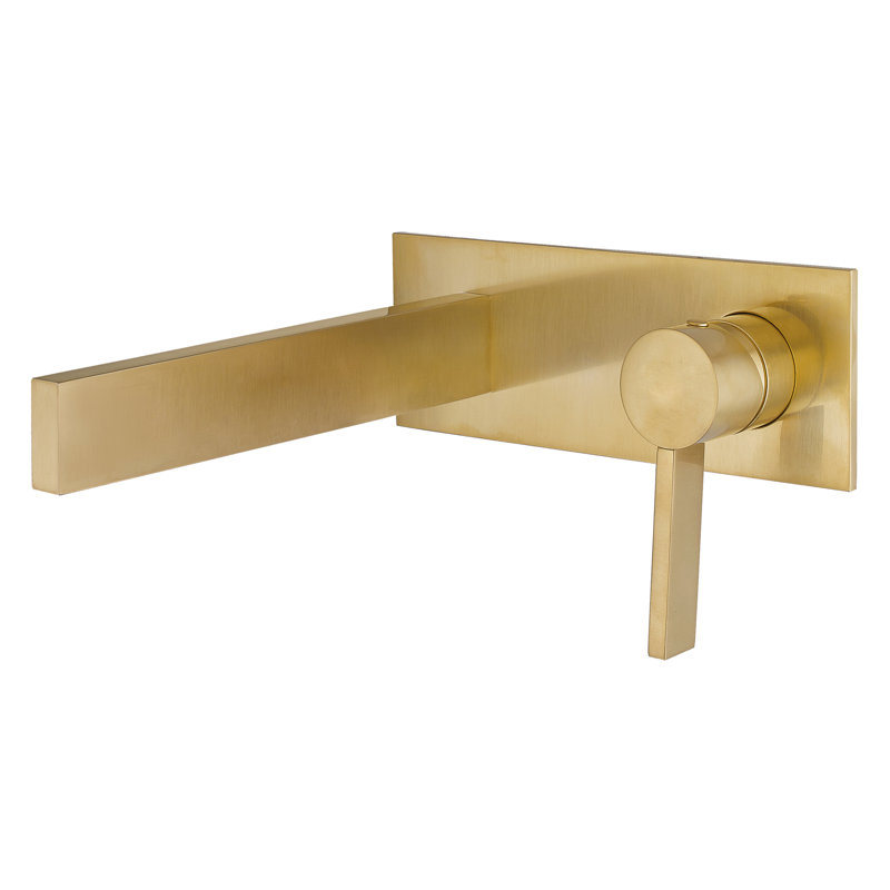 Wall Mounted Bathroom Faucet, Brushed Gold