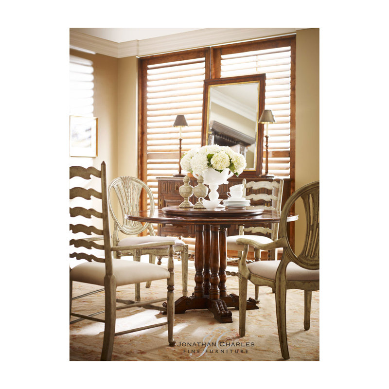 Country Farmhouse Upholstered Arm Chair, Painted Off-White