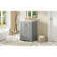 Meuble-lavabo 24 po avec lavabo, armoire en panneau de fibres à densité moyenne avec cadre en bois massif, 1 tiroir divisé et 2 portes à fermeture douce avec double tablette sur la porte, meuble-lavabo autoportant