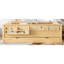 Lit grand naturel avec lit gigogne et bibliothèque de chevet, arrondi, design, installation facile pour les invités, sur escalier, fabrication en bois de pin, assemblage facile-129990051-129990052