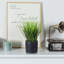 22cm Faux Grass in Cement Pot