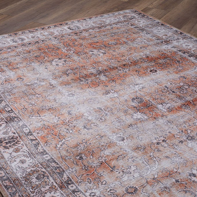 Luxurious Machine Washable Area Rug, 4.9 x 7.5 Feet, 100% Polyester, 1850 g/m², Pile Height: 0.2 inches | Eco-Friendly Recycled Poly Cotton Backing | Perfect for Living Room & Bedroom, Soft and Durable Design